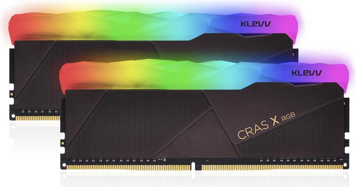 Actual product image Klevv Kit Barrettes mémoire RAM DDR4 16Go (2x8Go) Cras X RGB PC4-25600 (3200 Mhz) (Noir) (2 x 8GB, 3200 MHz, DDR4-RAM, DIMM)