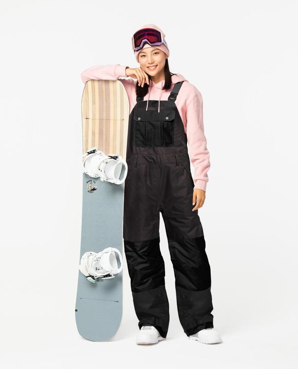 Produktbild Dreamscape Snowboardhose Latzhose Erwachsene wasserdicht - 500 schwarz (L)
