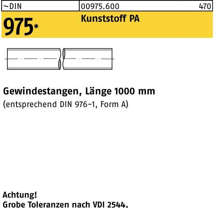 Produktbild Gewindestange DIN 975 M 8 x 1000mm Polyamid