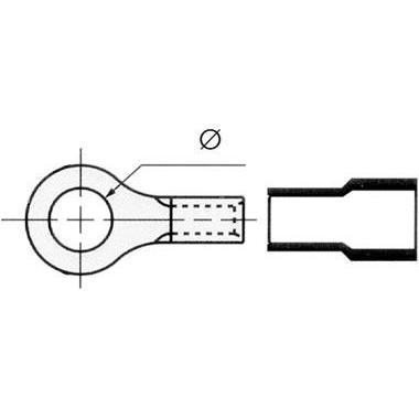 Thumbnail - Velleman Ring Terminal Blue 4.3Mm, Elektronikkabel + Stecker, Blau