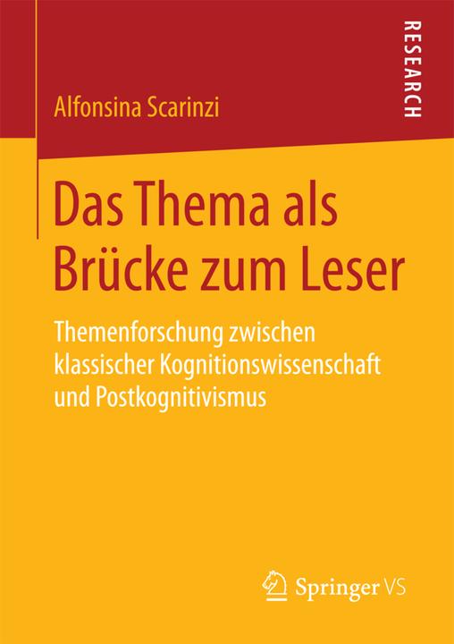 Produktbild Das Thema als Brücke zum Leser (Deutsch, Alfonsina Scarinzi, 2015)