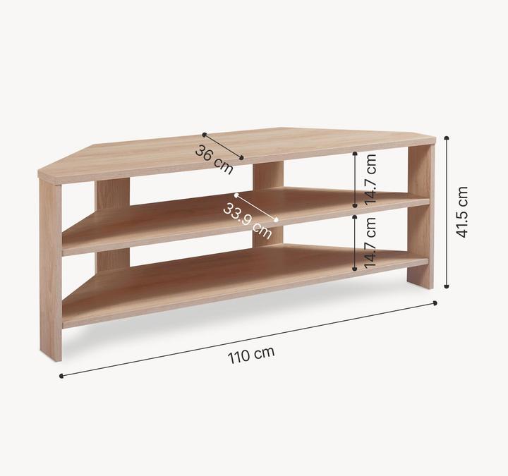 Actual product image En.Casa Fernsehtisch Berg 110x36x42 cm Eicheoptik (110 x 36 x 41.50 cm)