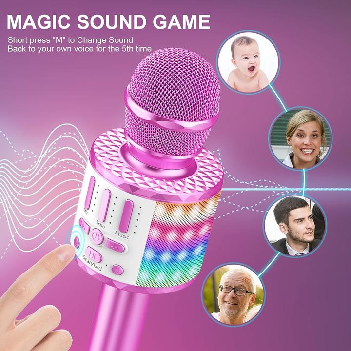 Produktbild MicQutr Karaoke Mikrofon mit Bluetooth und LEDs