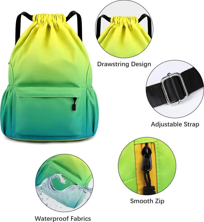 Produktbild Only-Bags.Store Sporttasche, wasserdichte Tasche mit grossem Fassungsvermögen mit Kordelzug Rucksack, Schwimmen