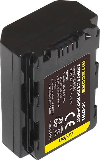 Actual product image Nitecore NC BP002 (Sony NP FZ100 Battery) 2250mAh (Camera battery)