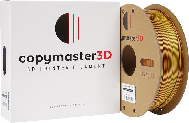 Productafbeelding Copymaster3D Tri-Silk 3D Printer Filament, 1.75 mm, gold/copper/black (PLA, 1.75 mm, Veelkleurig)