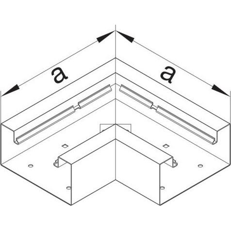Thumbnail - Hager, Leitungsführung, TEH BRS6521057035 Flachwinkel,BRS65210,Stahlbl,lg (6.80 cm)