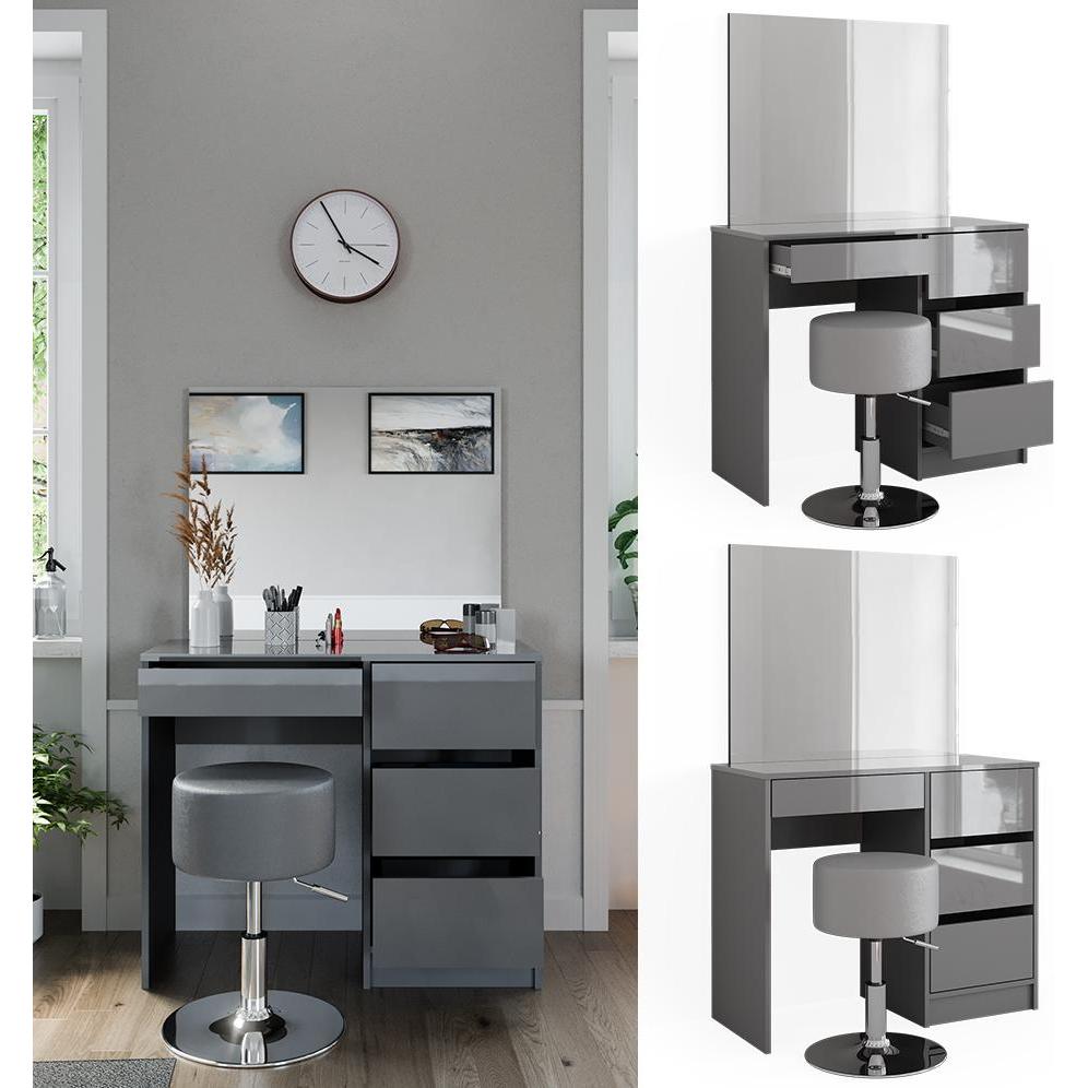 Thumbnail - Vicco, Schminktisch, Sherry mit Hocker (90 x 75 x 40 cm)