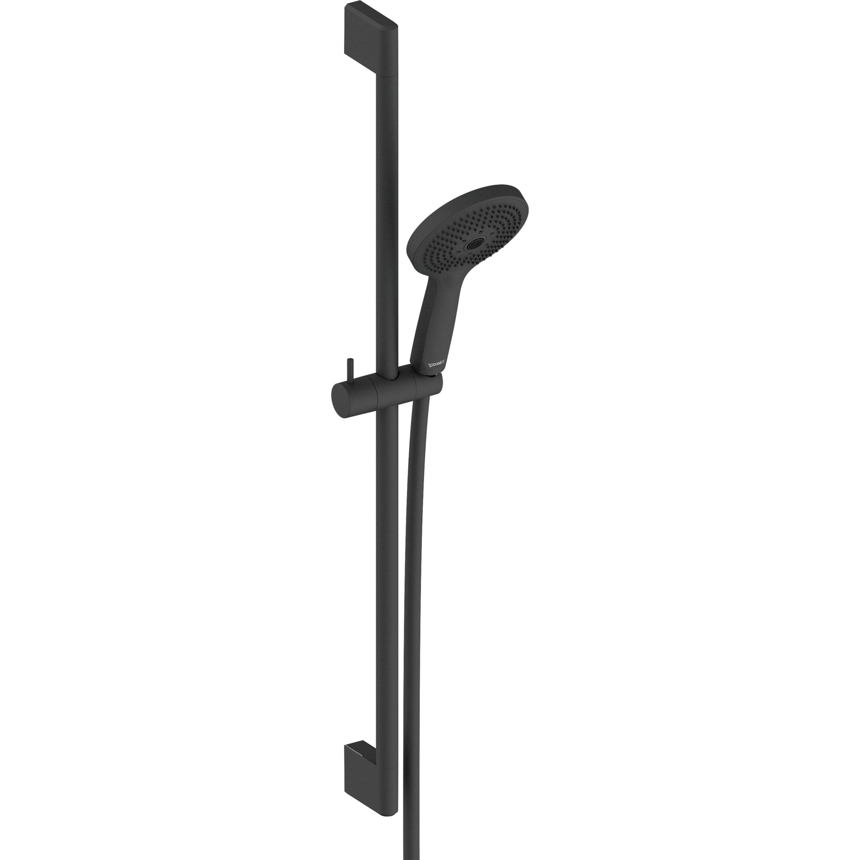 Duravit, Duschbrause, Brauseset schwarz matt (3 Strahlarten, 14 l/min)