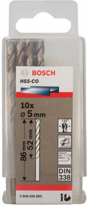 Productafbeelding Bosch Professional Zubehör HSS metaaldraaiboor 5 mm A (5 mm)