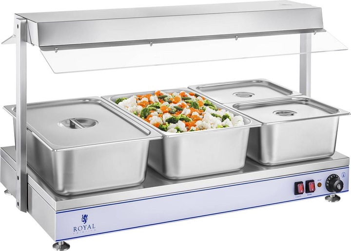 Productafbeelding Royal Catering Elektrische kookplaat - 3 halogeenlampen - 1.550 W