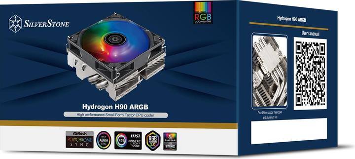 Actual product image Silverstone hydrogon h90 argb cpu cooler (48 mm)