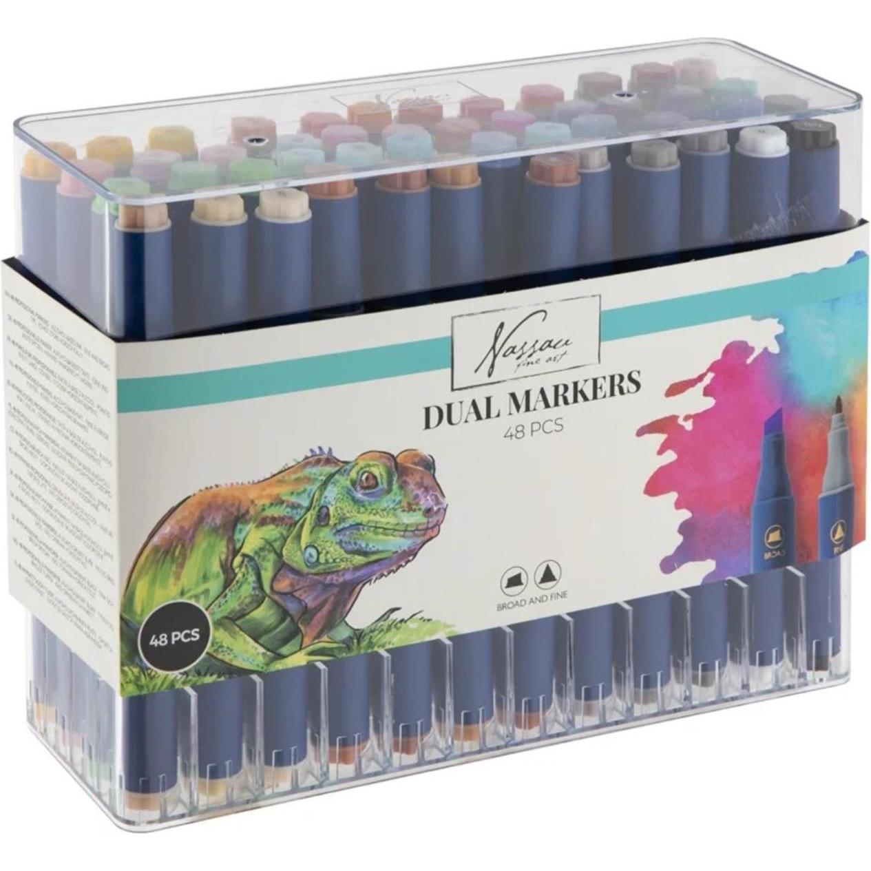 Nassau, Evidenziatori, Round dual markers 48 pcs (48x)