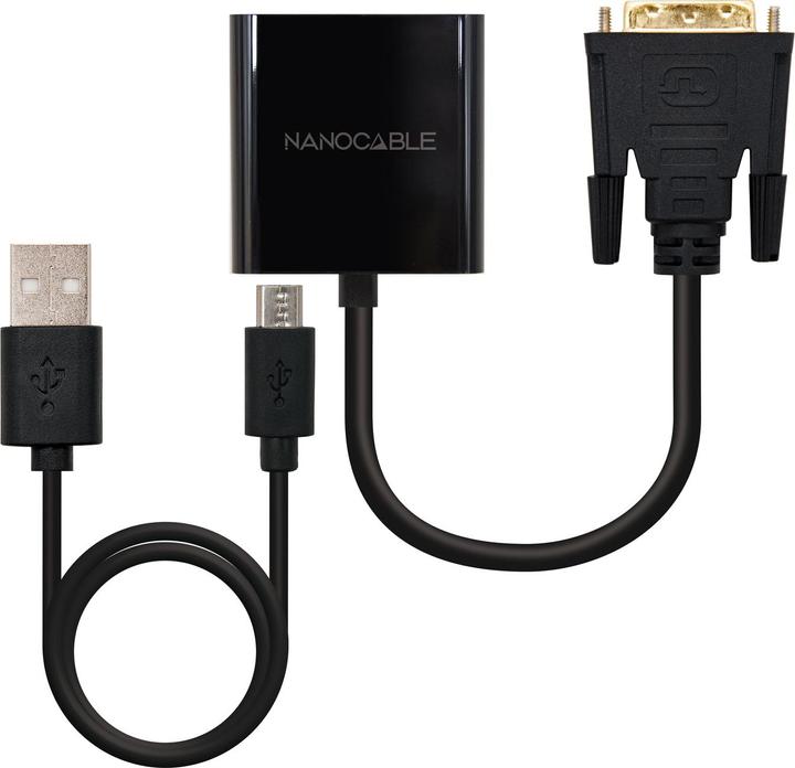 Produktbild Nanocable 10.16.2008-BK (DVI, VGA, 30 cm)