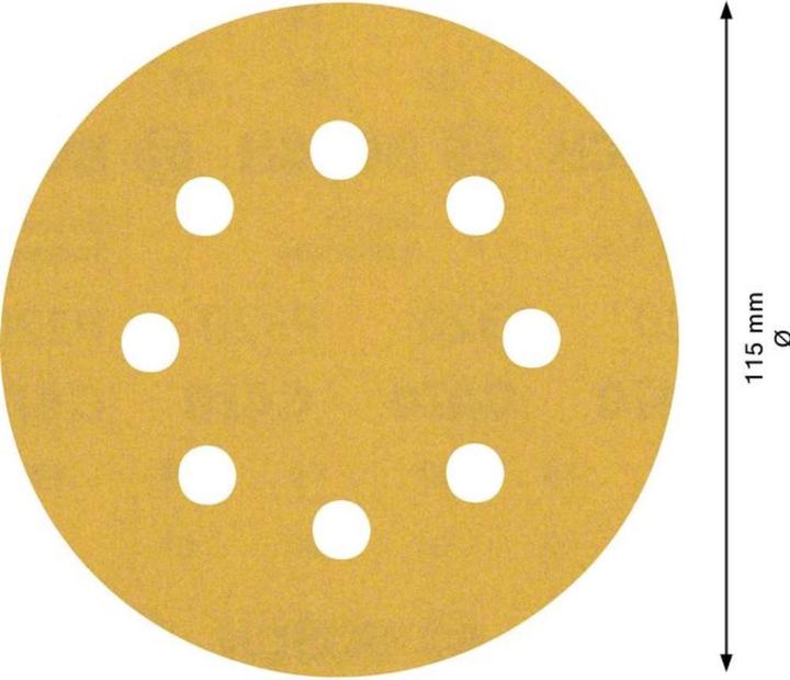 Produktbild Bosch Professional Zubehör EXPERT C470 Schleifpapier mit 8 Löchern für Exzenterschleifer, 115 mm, G 320, 5-tlg. (P320)