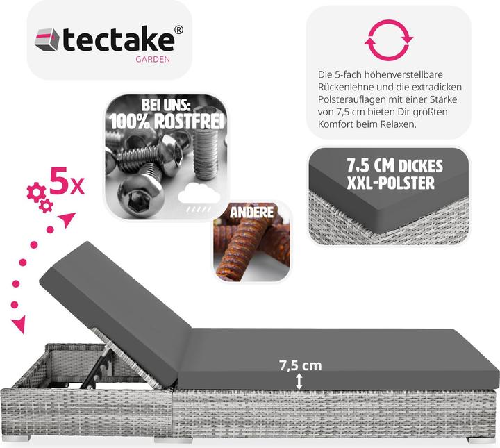 Actual product image tectake Sunbeds (184 cm)
