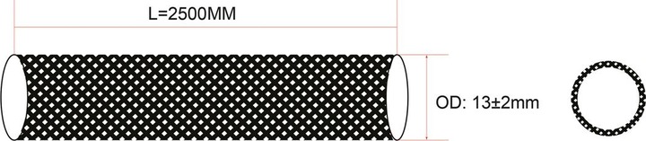 Produktbild Roline PVC Gewebeschlauch für Kabelbündelung, selbst-schliessend, schwarz, 2,5 m (Kabeldurchlass, 250 cm)