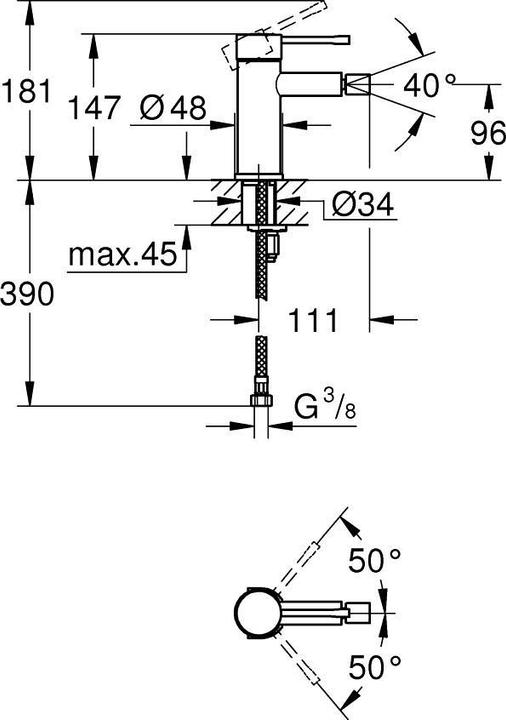 Immagine prodotto Grohe Miscelatore per bidet EH ESSENCE phantom nero