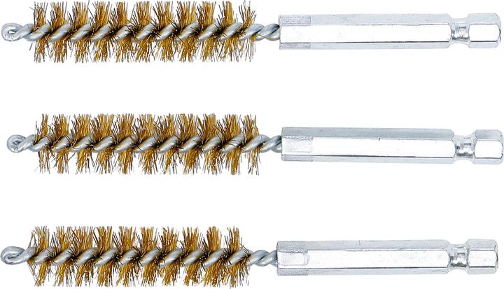 Productafbeelding BGS Messing borstel | 12 mm | Aandrijving zeskantkop 6,3 mm (1/4") | 3 stuks.