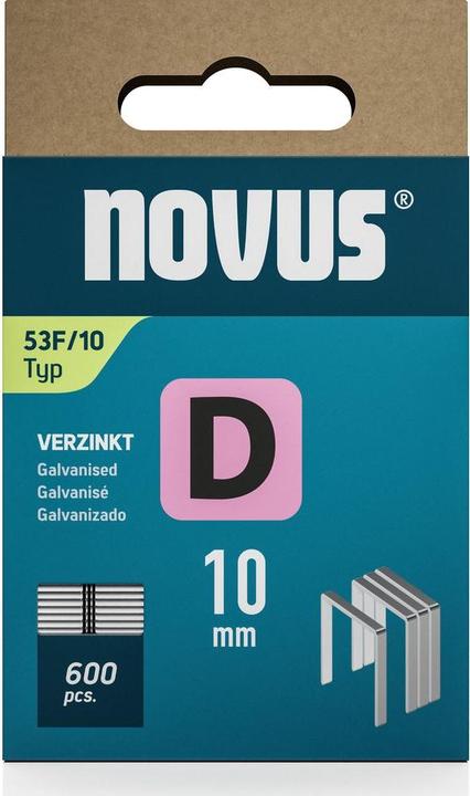 Productafbeelding Novus Platte krammen D 53 F 10mm 600 stuks.