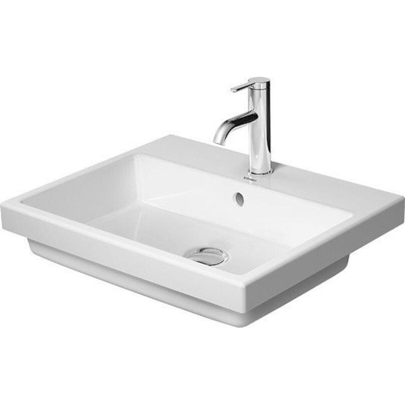 Duravit, Waschbecken, Einbauwaschtisch VERO AIR m ÜL HLB 550x455mm ohne Hahnloch weiss WG (455 mm, 550 mm)
