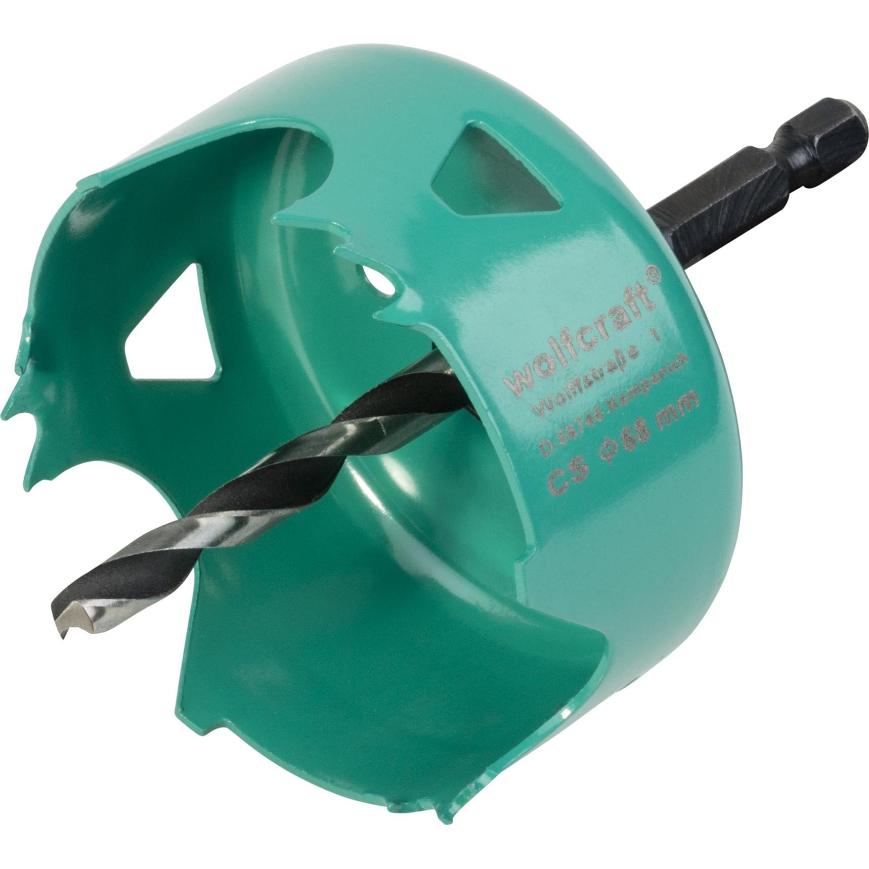 wolfcraft, Lochsäge, Carbonstahl-Lochsäge, Ø 68 mm (68 Millimeter)