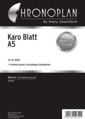 Chronoplan Karo Blatt (A5, Deutsch)
