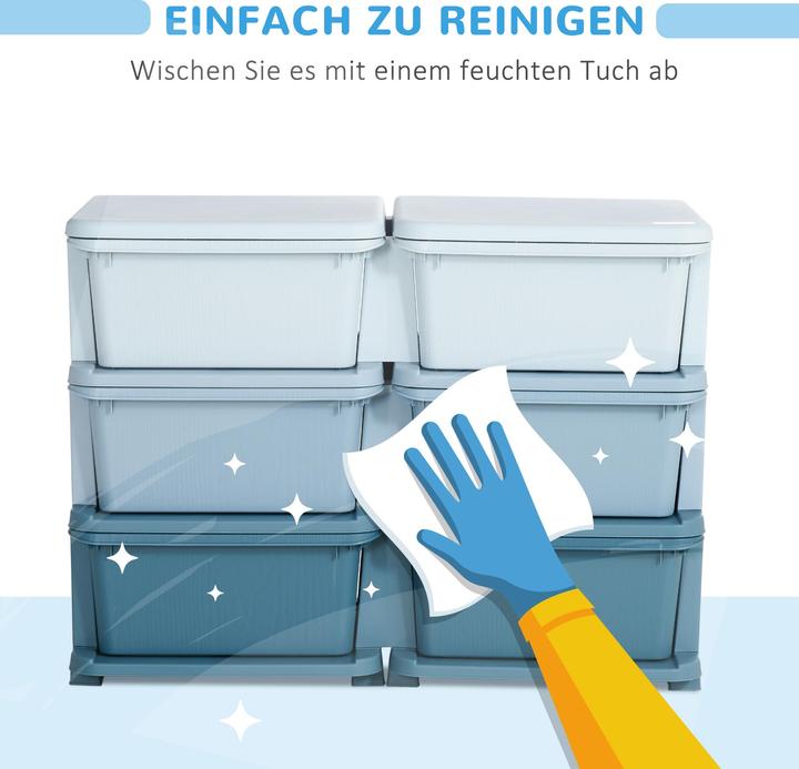 Actual product image Homcom Children's drawer unit with rounded edges