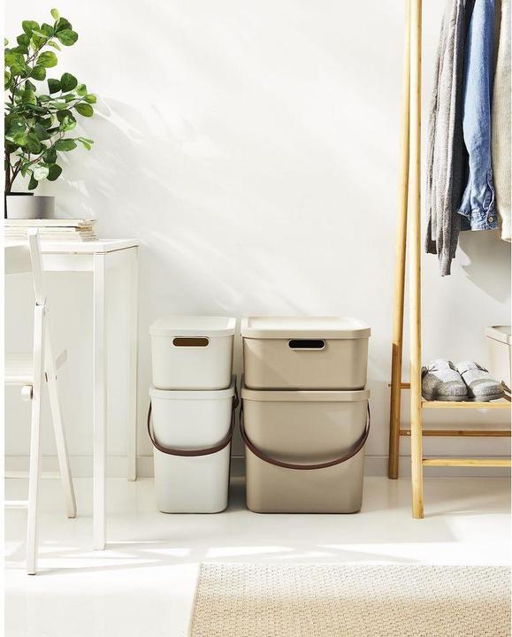 Actual product image Rotho Bag container for Segregacji Albula 40L Cappuccino (35.80 cm, 40 l, 1x)