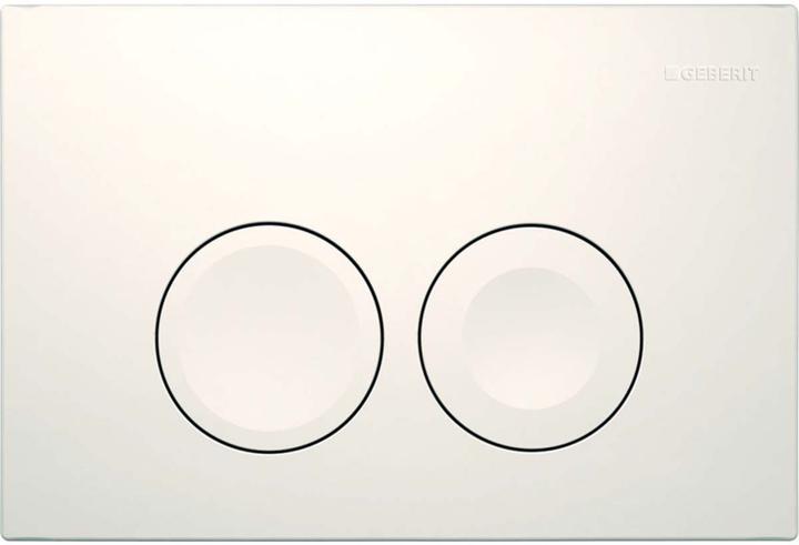 Actual product image Geberit Actuator plate Delta 25 white-alpine, for dual flush