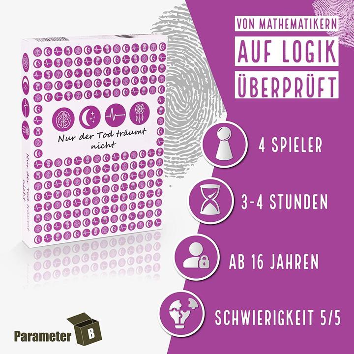Produktbild Parameter B Nur der Tod träumt nicht - Krimidinner (Deutsch, 4 Spieler)