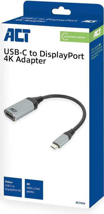 Produktbild ACT AC7030 USB-C zu DisplayPort Buchse (DP, 15 cm)