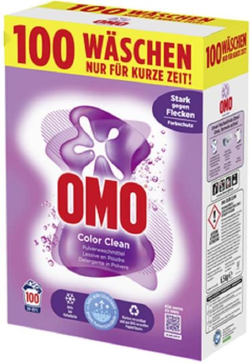 Produktbild OMO Pulverwaschmittel Pulver Color Clean 6.5 kg (100 Waschgänge, Waschpulver)