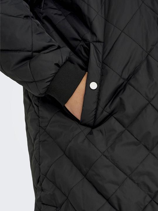 Produktbild Only Kapuze mit Kordelzug Curve Gerippte Ärmelbündchen Mantel Steppjacke (L)