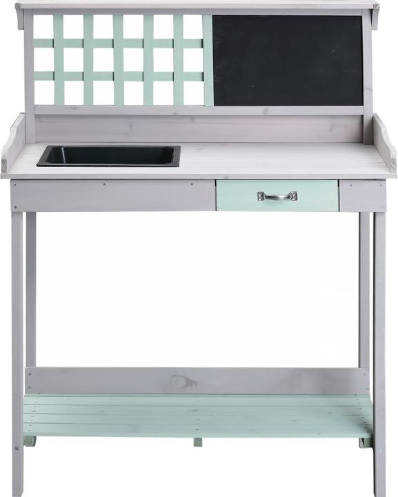 Image du produit Homcom Table de plantation avec tiroir et bac