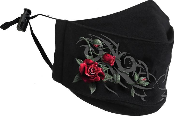 Actual product image Spiral Tribal Rose Face Mask