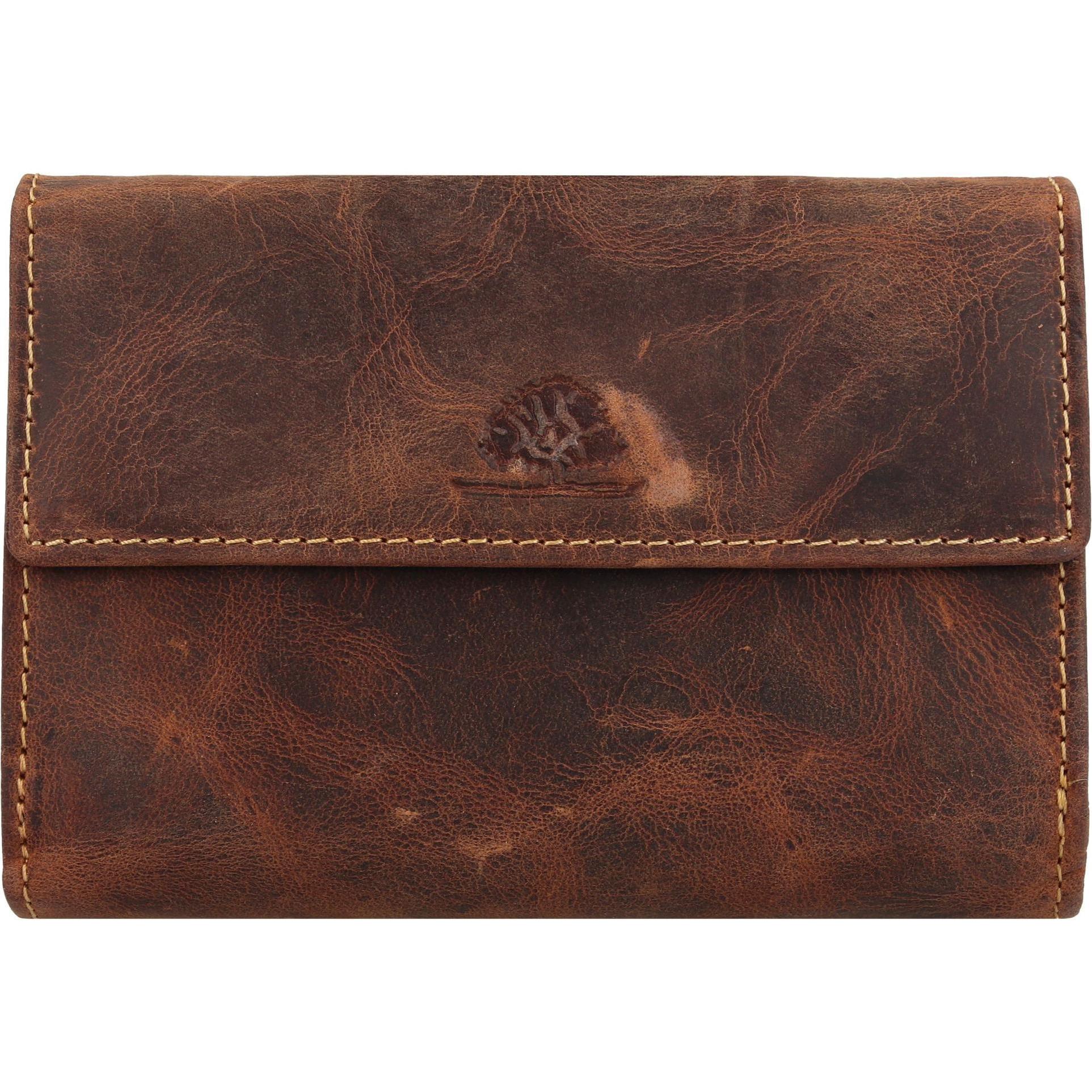 Greenburry, Damen, Portemonnaie, Geldbörse Leder 14 cm, Braun