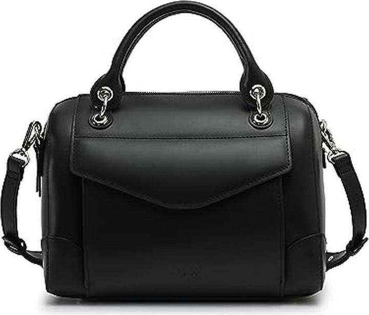 Actual product image Kate Moss Practical Compartmentalized Leather Shoulder Bag for Organization