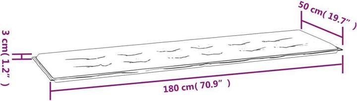 Actual product image VidaXL Veva (180 x 50 x 3 cm)