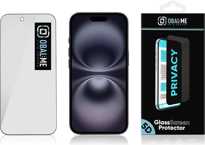 Productafbeelding Obal:Me Privacy 5D Panzerglas für Apple iPhone 17 Air Schwarz (Apple iPhone 17)