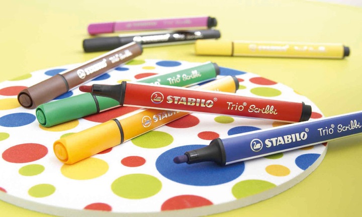 Produktbild STABILO Trio Scribbi Gefederter Dreikant-Filzstift (Mehrfarbig, 8 x)