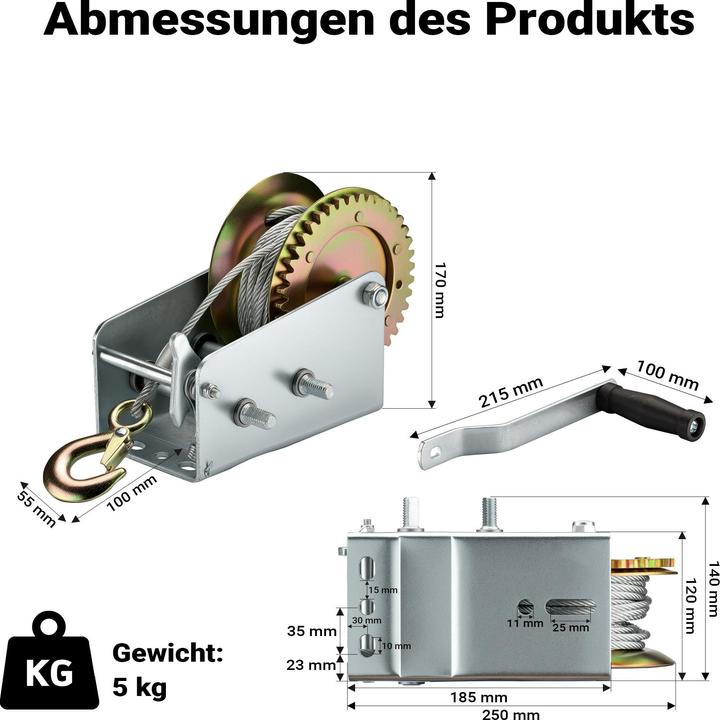 Produktbild Wiltec Handseilwinde