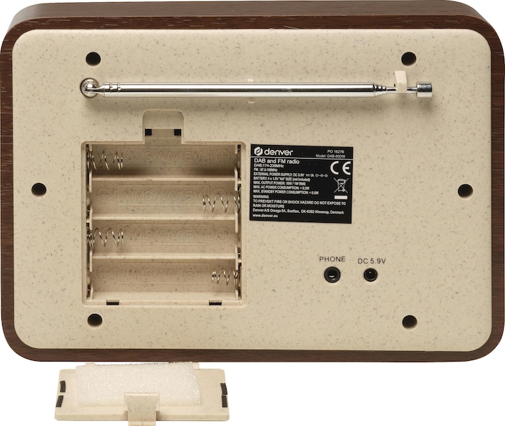 Image du produit Denver DAB-60DW ligne verte (DAB+ DAB, FM, Bluetooth)