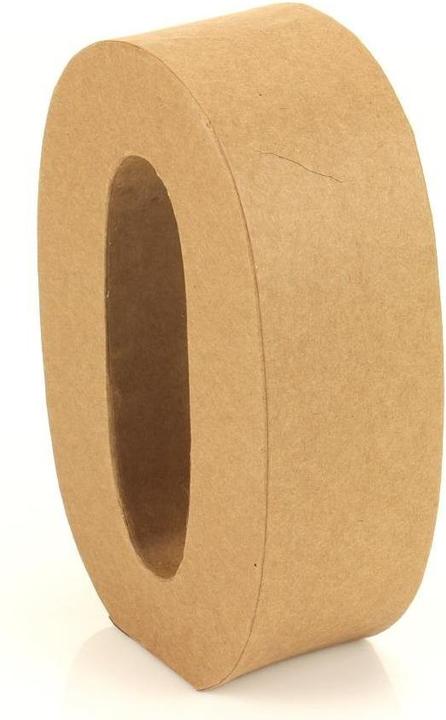 Produktbild trendmarkt24 Papp-Zahl 0 | Pappmache Dekozahl | Gross aus Pappe H: ca. 17,5 cm B: ca. 5,5 cm