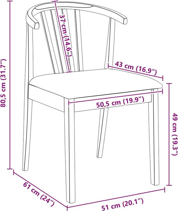 Image du produit vidaXL Vintage Stuhl