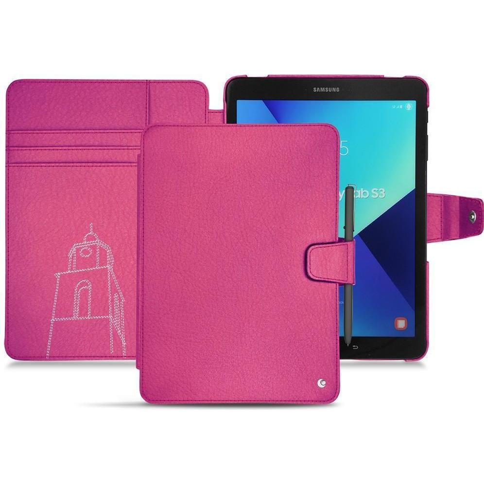 Noreve Lederschutzhülle Wallet (Galaxy Tab S3 9.7 (2017)), Tablet Hülle, Rosa