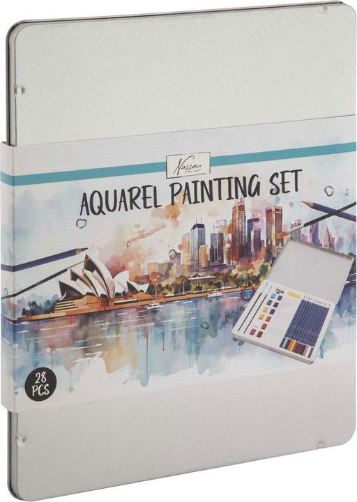 Produktbild Nassau Aquarellfarben-Set in Blechdose, 28-tlg (Mehrfarbig)