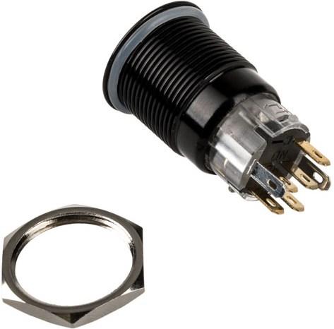 DimasTech Vandalismusschalter/-taster 19mm, Blackline Dot - RGB