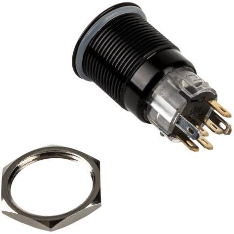 DimasTech Vandalismusschalter/-taster 19mm, Blackline Dot - RGB (PD218)