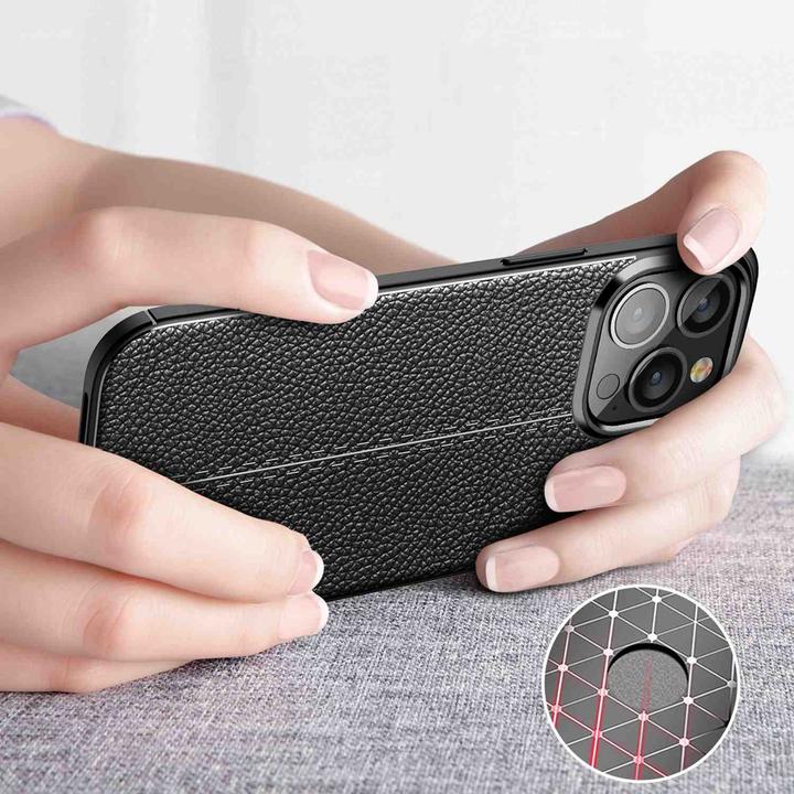Image du produit Cadorabo TPU Cover similicuir structure (Apple iPhone 13 Pro)